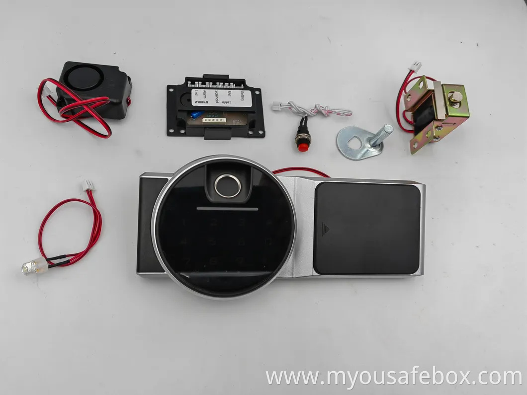 Electronic Lock for Fireproof Safe with Fingerprint Touch and External Power Supply